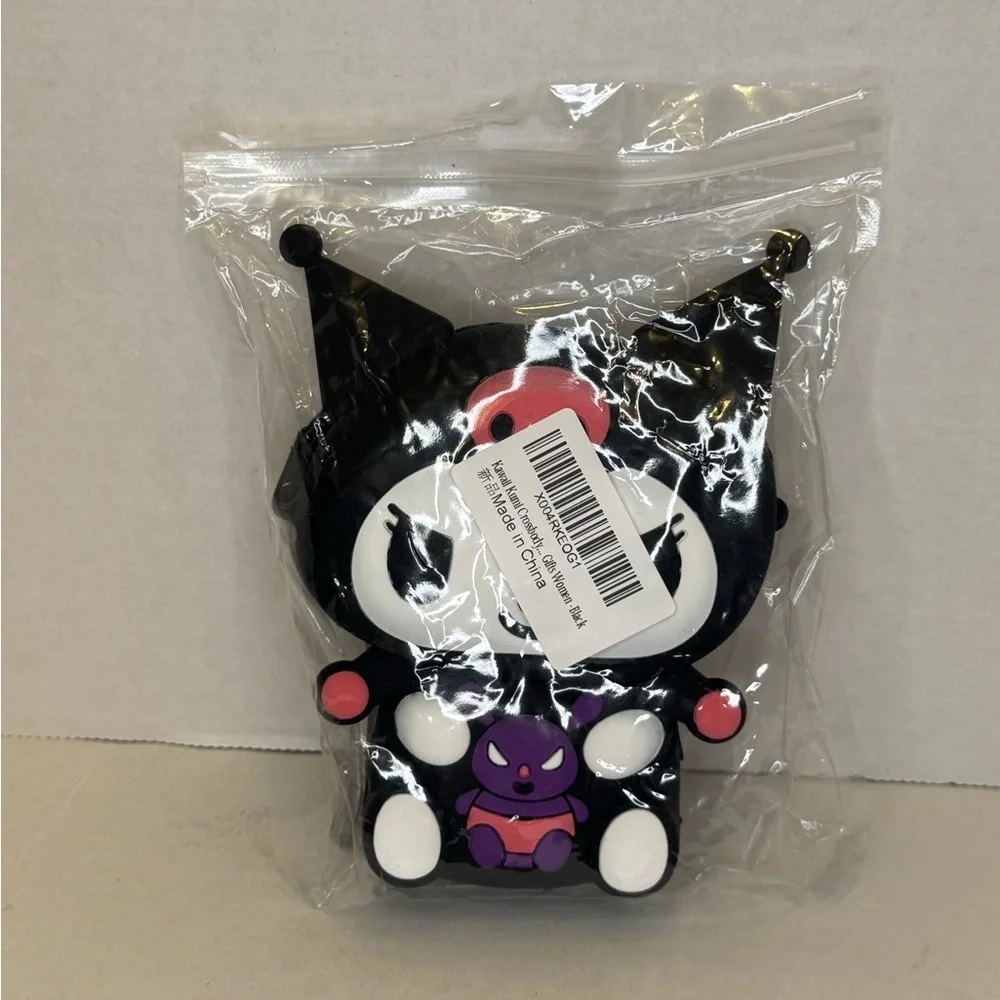 Kawaii Kami Character Crossbody bag, with Patterned Shoulder Strap.